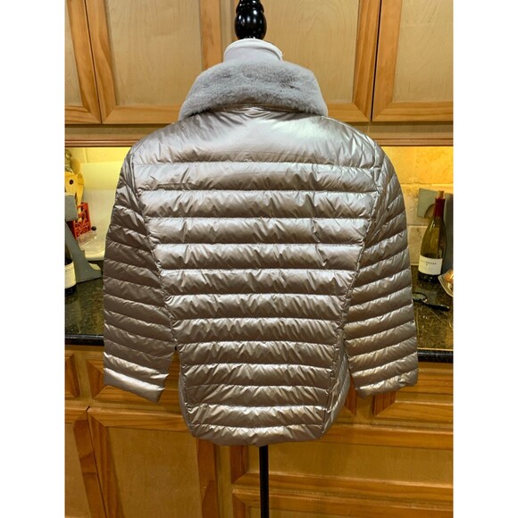 Lulu B Puffer Duck Down/Feather Jacket Metallic Rosegold Size Large Like New - Picture 6 of 9